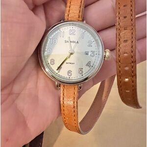 Shinola Detroit The Birdy Ivory Dial 38 mm watch 2 strap set